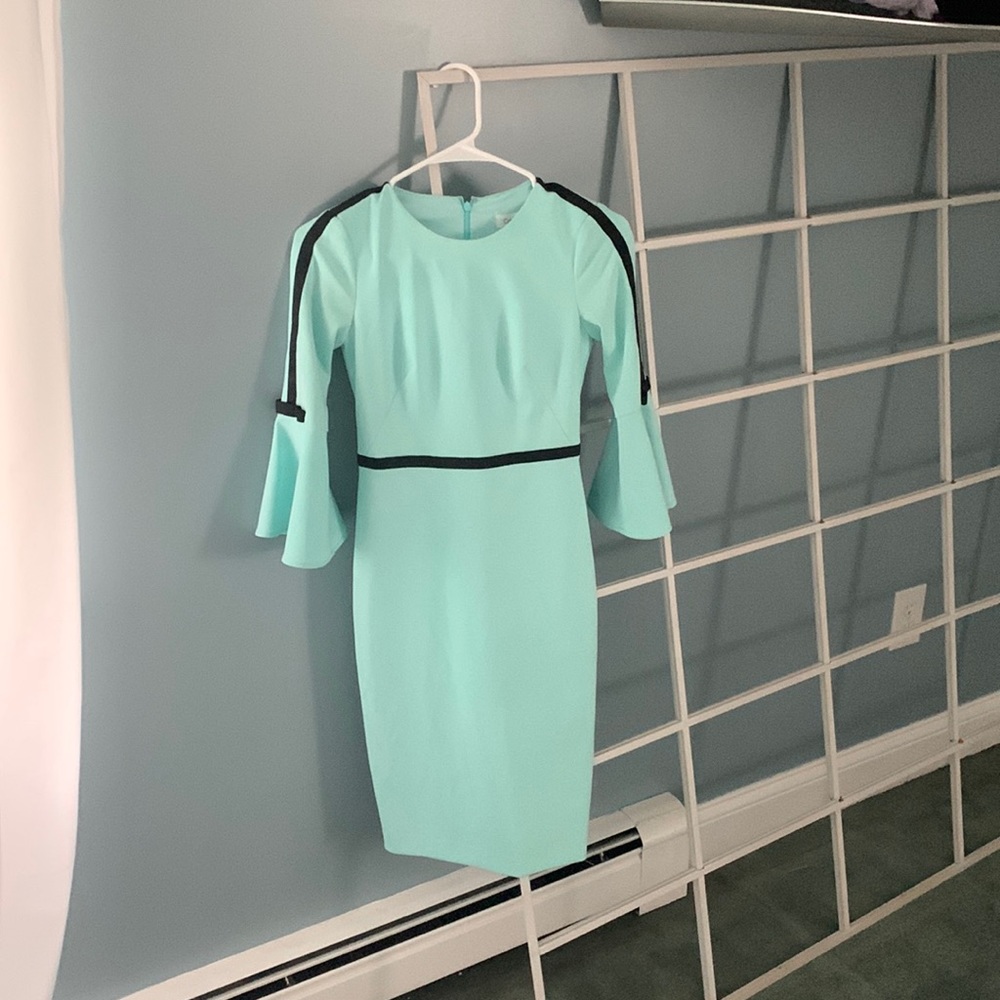Calvin Klein Aqua Blue dress. Size 0P